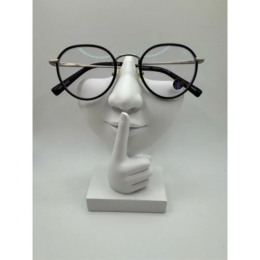 eyebobs Steevie eyeglass frames matte black silver new without case